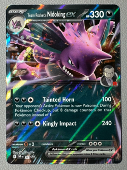 Team Rocket’s Nidoking ex SVP 217 Pokemon Black Star Promo Destined Rivals - Image 1
