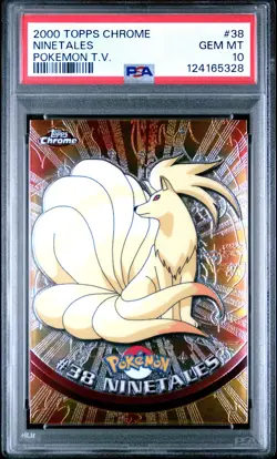 2000 TOPPS CHROME POKEMON T.V. #38 NINETALES PSA 10 - Image 1