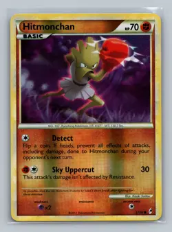 Pokemon TCG Hitmonchan 57/95 Call of Legends Reverse Holo LP - Image 1