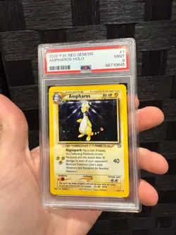 PSA 9 Ampharos #1 Neo Genesis Holo Rare Pokemon 2000 Mint - Image 1