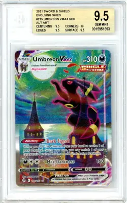 Pokemon Umbreon VMAX #215 Evolving Skies BGS 9.5 Gem Mint - Image 1