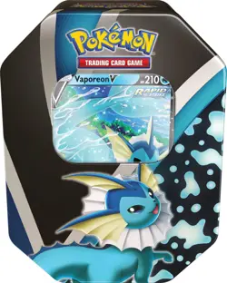 Pokemon TCG Eevee Evolutions Tin (Vaporeon V) 820650809057 - Image 1