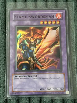Yugioh TCG Flame Swordsman Super Rare LOB-EN003 - Image 1