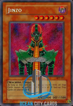 Yugioh Jinzo Secret Rare BPT-011 MP - Image 1