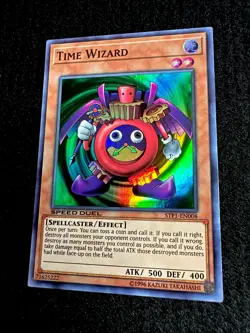 🔥YUGIOH • TIME WIZARD • SUPER RARE • STP1-EN008 • SPEED DUEL • VLP🔥 - Image 3