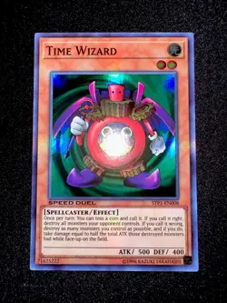 🔥YUGIOH • TIME WIZARD • SUPER RARE • STP1-EN008 • SPEED DUEL • VLP🔥 - Image 4