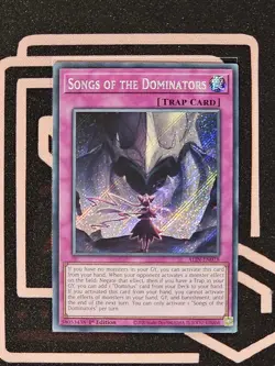 Songs Of The Dominators ALIN-EN078 Secret Rare 1st Edition YuGiOh - Image 1