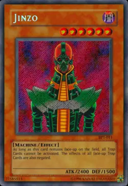 Yugioh Jinzo Secret Rare BPT-011 MP - Image 1