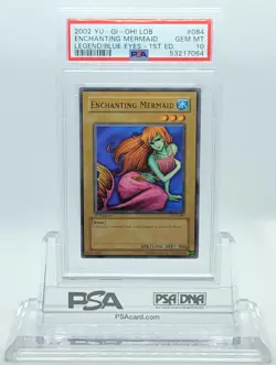 YUGIOH LEGEND BLUE EYES 1ST LOB-084 ENCHANTING MERMAID PSA 10 GEM MINT #53217064 - Image 1