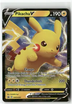 Pikachu V, Pokemon SWSH: Sword & Shield Promo Cards Promo, SWSH061 NM - Image 1