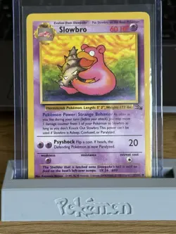 Pokemon TCG Slowbro Fossil Card 43/62 Regular Common 1999 - Image 1