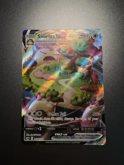 Pokemon Snorlax VMAX Full Art Ultra Rare Card 142/202 Sword & Shield Base Set - Image 1