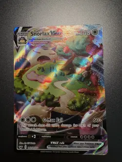 Pokemon Snorlax VMAX Full Art Ultra Rare Card 142/202 Sword & Shield Base Set - Image 3
