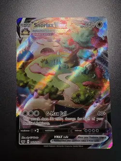 Pokemon Snorlax VMAX Full Art Ultra Rare Card 142/202 Sword & Shield Base Set - Image 4