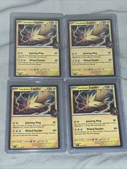 Team Rocket's Zapdos - Cosmos Holo Promo Pokemon Card DRI 070/182 x4 - Image 1