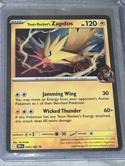 Team Rocket's Zapdos - Cosmos Holo Promo Pokemon Card DRI 070/182 x4 - Image 4