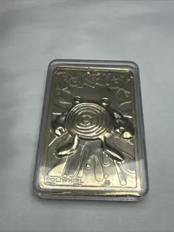 1999 23K Gold Plated Burger King Pokemon Card Poliwhirl Pokeball - Please Read - Image 2