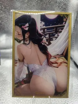 A6 Siwen Wave 2 Demon Slayer Nezuko Lewd Hot Anime Waifu Manga Hentai Card - Image 1