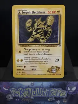Pokemon Card Lt. Surge's Electabuzz 27/132 Gym Heroes Non Holo Rare Played - Image 1
