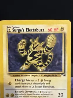 Pokemon Card Lt. Surge's Electabuzz 27/132 Gym Heroes Non Holo Rare Played - Image 2
