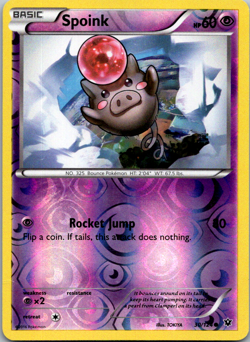 Spoink Reverse Holo 30/124 XY - Fates Collide Pokemon Card Near Mint NM - Image 1