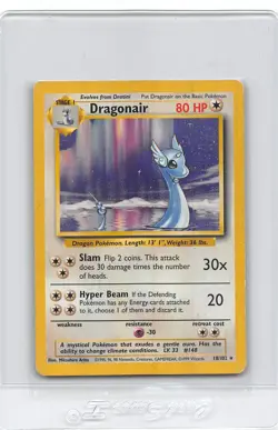 DRAGONAIR 18/102 - Base Set - Rare - VINTAGE WOTC POKEMON CARD Unlimited - LP/MP - Image 1