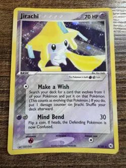 Pokemon TCG Jirachi Holo Rare Card 8/101 EX Hidden Legends MP Condition - Image 1