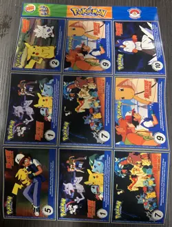 BURGER KING POKEMON MASTER TRAINER CARDS, UNCUT SHEET # 08, CHARIZARD - Image 2