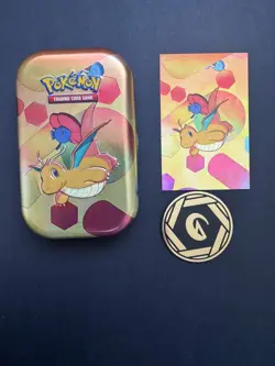 EMPTY Pokemon Dragonite 151 Mini Tin w/ Energy Coin & Art Card - NO PACKS - Image 1