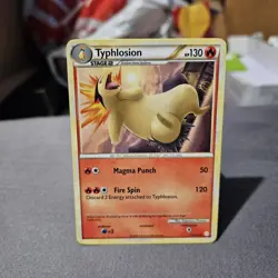 Typhlosion Pokemon TCG Heartgold Soulsilver Non-Holo Rare Card #32/123 - Image 1