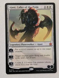 MTG Foundations Mythic AJANI, CALLER OF THE PRIDE NM - Image 1