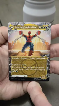 Peter Parker, Amazing Spider-Man Borderless Mythic 0208 SPM MTG Non Foil - Image 2