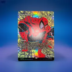 Magic The Gathering Spider-Man Arachnogenesis FOIL BODERLESS MYTHIC 0031 NM - Image 2