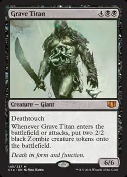 MTG Grave Titan, Commander 2014, Heavily Played, English - Image 1