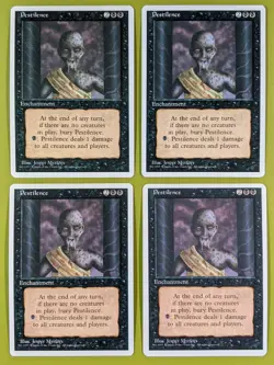 Pestilence x4 Fourth Edition 4th 4x Playset Magic the Gathering MTG - Image 1