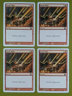 Stone Rain x4 Eighth Edition 8th 4x Playset Magic the Gathering MTG - Image 1