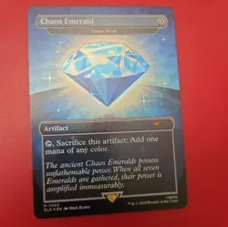 Chaos Emerald - Lotus Petal - MTG 7033 Blue Emerald - Secret Lair Drop -NM Foil - Image 1