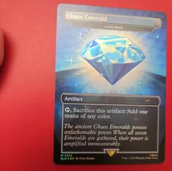 Chaos Emerald - Lotus Petal - MTG 7033 Blue Emerald - Secret Lair Drop -NM Foil - Image 3