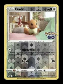 Eevee Reverse Holo Common Pokemon GO 054/078 NM Pokemon NM - Image 1
