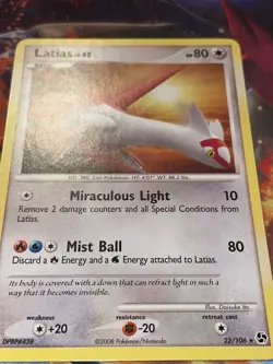 Latias 22/106 Great Encounters 2008 Pokemon TCG Card NM - Image 3