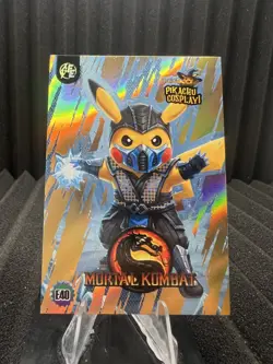 Mortal Kombat (Pikachu) #E40 - Gold Holo Box Hit - Pikachu Cosplay Pokemon - Image 1