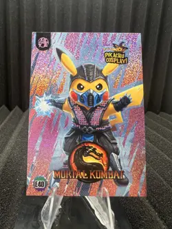 Mortal Kombat (Pikachu) #E40 - Pink Holo Box Hit - Pikachu Cosplay Pokemon - Image 1