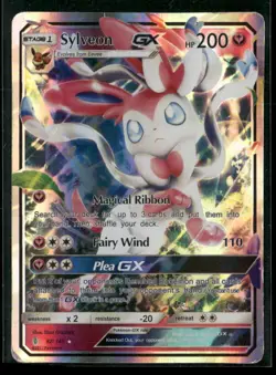 2017 Pokemon Sun & Moon Guardians Rising Sylveon GX Holo #92/145 - Image 1