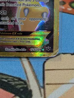Pokemon TCG Alakazam EX (Secret) 125/124 Fates Collide Holo Damaged - Image 3