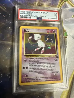 Mew Holo Black Star Promo League PSA 7 NM 2000 Pokemon #9 - Image 1