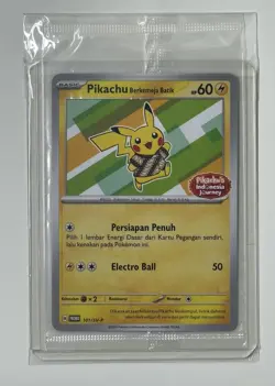 Sealed - Pokemon TCG Indonesia - Pikachu Berkemeja Batik Promo - USA Seller - Image 2