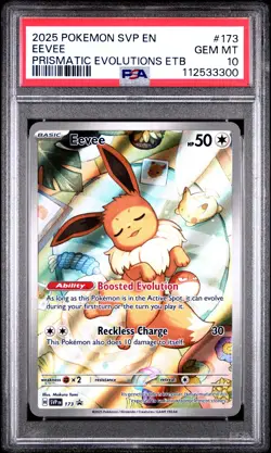 2025 POKEMON SVP EN-SV BLACK STAR PROMO #173 EEVEE PSA 10 - Image 1