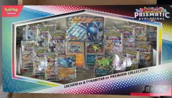 Pokemon LUCARIO TYRANITAR Prismatic Evolutions Premium Collection Box NIB - Image 1