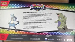Pokemon LUCARIO TYRANITAR Prismatic Evolutions Premium Collection Box NIB - Image 2