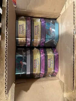 4 Pokemon Strong Bond Tins, 2 Triple Whammy Tins - Image 2